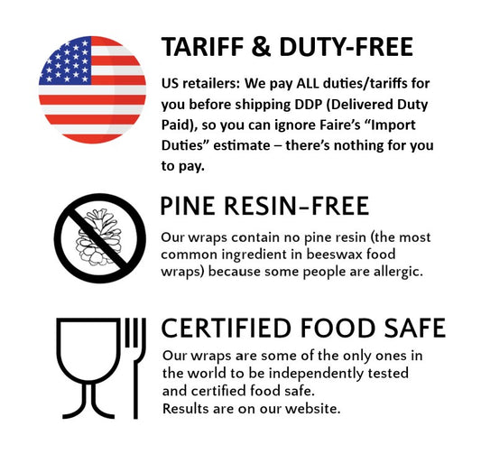 Earth Tones Set of 3 Beeswax Food Wraps | Plum