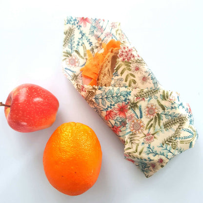 Classic Set of 3 L, M, S Beeswax Food Wraps | Botanical