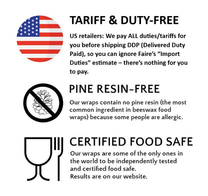 Earth Tones Set of 3 Beeswax Food Wraps | Plum