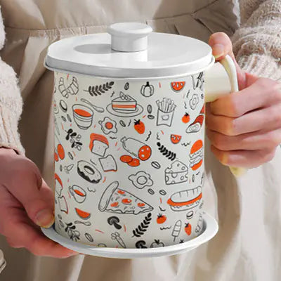 Japanese Oil Filter Pot for Kitchen Storage