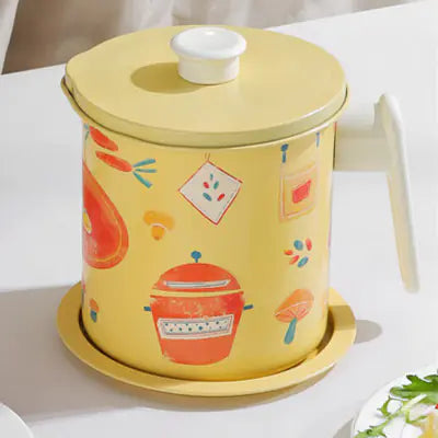 Japanese Oil Filter Pot for Kitchen Storage